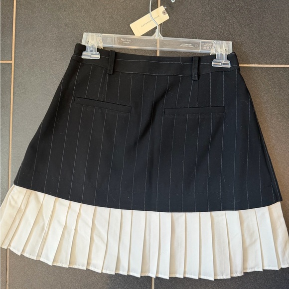 by Anthropologie Asymmetrical Menswear Mini Skirt size 2 nwt - Picture 5 of 11